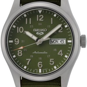 Seiko 5 Herrklocka SRPG33K1 Grön/Textil Ø39.4 mm