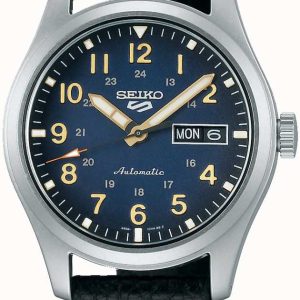 Seiko 5 Herrklocka SRPG39K1 Blå/Läder Ø39.4 mm