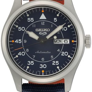 Seiko 5 Herrklocka SRPH31K1 Blå/Läder Ø39.4 mm