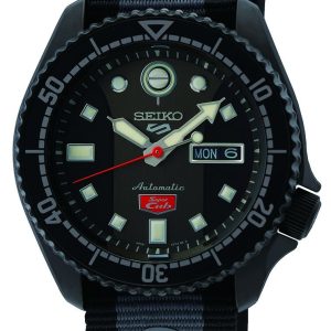 Seiko 5 Herrklocka SRPJ75K1 Honda Super Cub Svart/Textil Ø43 mm