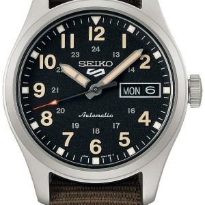 Seiko 5 Herrklocka SRPJ85K1 Svart/Textil Ø36 mm