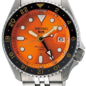 Seiko 5 Herrklocka SSK005K1 Orange/Stål Ø42.5 mm