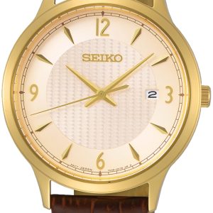 Seiko 99999 Herrklocka SGEH86P1 Champagnefärgad/Läder Ø41 mm