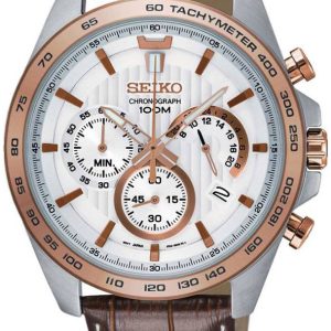 Seiko 99999 Herrklocka SSB306P1 Vit/Läder Ø44 mm