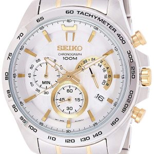 Seiko 99999 Herrklocka SSB309P1 Vit/Gulguldtonat stål Ø44 mm