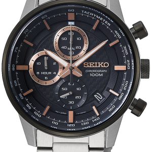 Seiko 99999 Herrklocka SSB331P1 Svart/Stål Ø43 mm