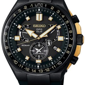 Seiko Astron Herrklocka SSE174J1 Svart/Gummi Ø47 mm