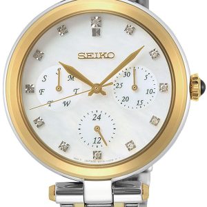 Seiko Classic Damklocka SKY660P1 Silverfärgad/Gulguldtonat stål