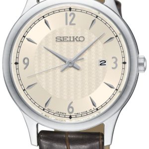 Seiko Classic Damklocka SXDG95P1 Silverfärgad/Läder Ø29 mm