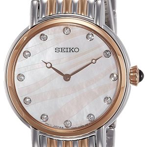 Seiko Damklocka SFQ806P1 Dress Ladies Silverfärgad/Roséguldstonat