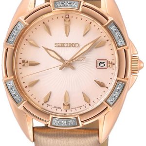 Seiko Damklocka SKK726P1 Roséguldstonad/Läder Ø33.5 mm