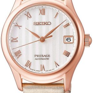 Seiko Damklocka SRPF50J1 Presage Vit/Läder Ø34.3 mm