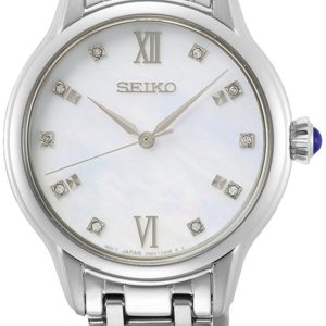 Seiko Damklocka SRZ537P1 Vit/Stål Ø29.5 mm