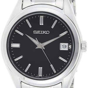 Seiko Damklocka SUR319P1 Classic Svart/Stål Ø36 mm