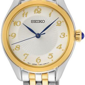 Seiko Damklocka SUR380P1 Vit/Gulguldtonat stål Ø29 mm