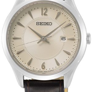 Seiko Damklocka SUR427P1 Beige/Läder Ø30 mm