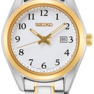 Seiko Damklocka SUR466P1 Neo Classic Vit/Gulguldtonat stål Ø30 mm