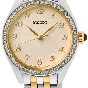 Seiko Damklocka SUR480P1 Dress Champagnefärgad/Gulguldtonat stål