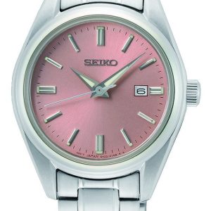 Seiko Damklocka SUR529P1 Classic Rosa/Stål Ø30 mm