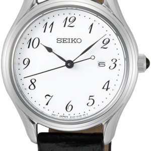 Seiko Damklocka SUR639P1 Vit/Läder Ø29 mm