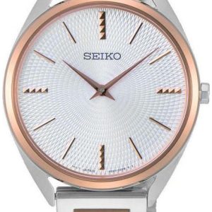 Seiko Damklocka SWR034P1 Vit/Roséguldstonat stål Ø32 mm