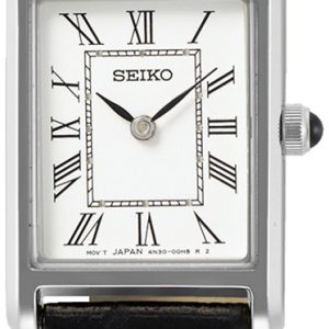 Seiko Damklocka SWR053P1 Essentials Vit/Läder 28.4x18.9 mm