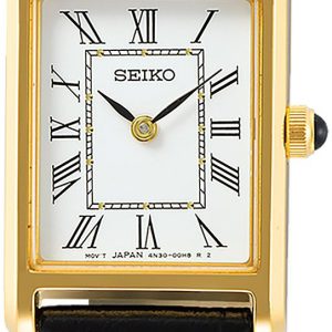 Seiko Damklocka SWR054P1 Classic Vit/Läder