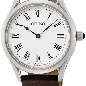 Seiko Damklocka SWR071P1 Classic Vit/Läder Ø29 mm