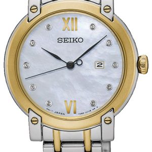 Seiko Damklocka SXDG84P1 Dress Silverfärgad/Gulguldtonat stål