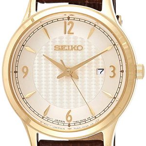 Seiko Damklocka SXDG96P1 Antikvit/Läder Ø29 mm