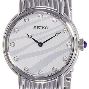 Seiko Dress Herrklocka SNAF69P1 Vit/Stål Ø45 mm