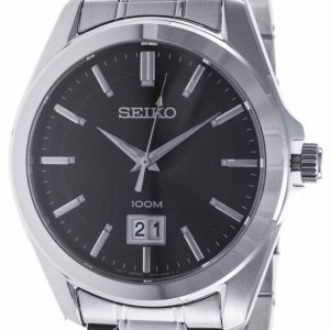 Seiko Dress Herrklocka SUR009P1 Svart/Stål Ø40 mm