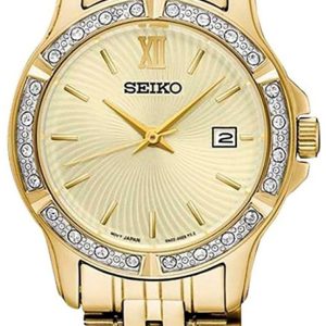 Seiko Dress Ladies Damklocka SUR728P1 Champagnefärgad/Gulguldtonat