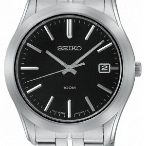 Seiko Herrklocka SGEE43P1 Dress Svart/Stål Ø38 mm