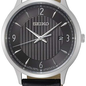 Seiko Herrklocka SGEH85P1 Classic Svart/Läder Ø41 mm