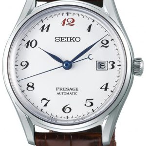 Seiko Herrklocka SJE075J1 Presage Vit/Läder Ø39.5 mm