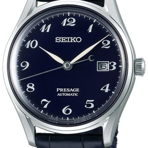 Seiko Herrklocka SJE077J1 Presage Blå/Läder Ø39.5 mm