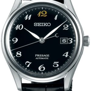 Seiko Herrklocka SJE081J1 Presage Svart/Läder Ø39.5 mm