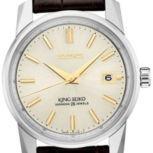 Seiko Herrklocka SJE087J1 King Silverfärgad/Läder Ø38.1 mm