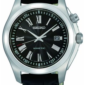 Seiko Herrklocka SKA469P2 Kinetic Svart/Läder Ø40 mm