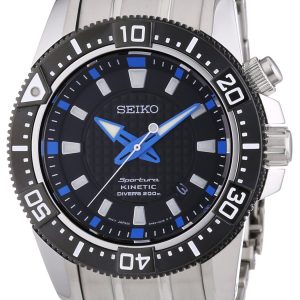 Seiko Herrklocka SKA561P1 Sportura Svart/Stål Ø44 mm