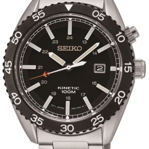 Seiko Herrklocka SKA617P1 Kinetic Svart/Stål Ø43 mm