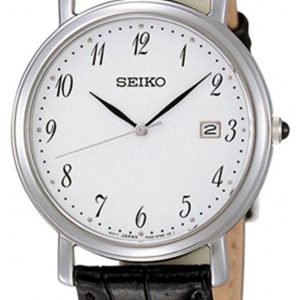 Seiko Herrklocka SKK647P1 Vit/Läder Ø34 mm