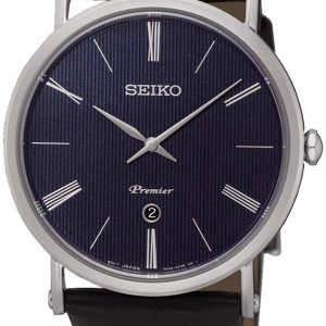 Seiko Herrklocka SKP397P1 Premier Blå/Läder Ø40 mm