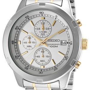 Seiko Herrklocka SKS423P1 Chronograph Silverfärgad/Gulguldtonat