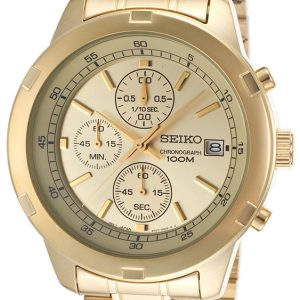 Seiko Herrklocka SKS426P1 Chronograph Gulguldstonad/Gulguldtonat