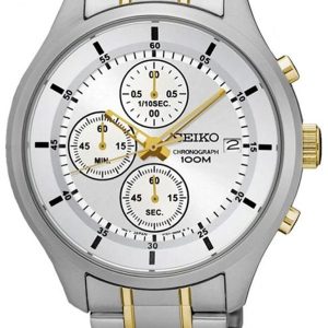 Seiko Herrklocka SKS541P1 Chronograph Silverfärgad/Gulguldtonat