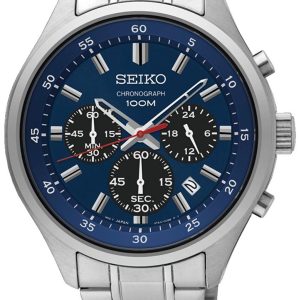 Seiko Herrklocka SKS585P1 Chronograph Blå/Stål Ø44 mm