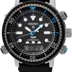 Seiko Herrklocka SNJ035P1 Prospex Solar PADI Svart/Gummi Ø47 mm