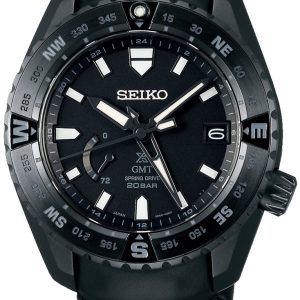 Seiko Herrklocka SNR027J1 Prospex Svart/Läder Ø44.8 mm